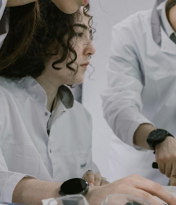 Educational team working together on innovative learning solutions