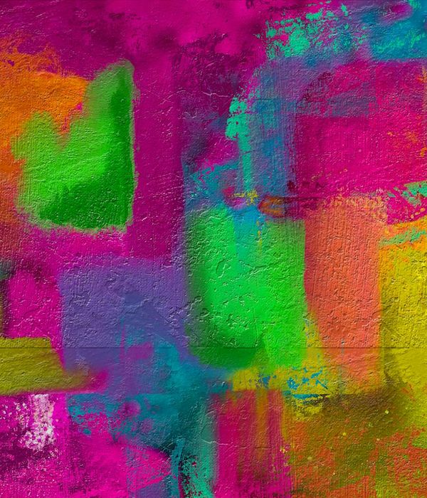 Graffiti wall with neon spray art and urban texture